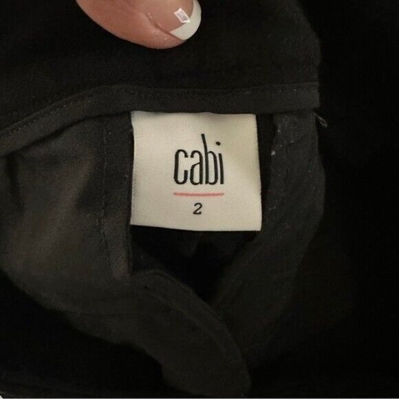 Cabi 3394 Kingston Cropped Black Trousers Pants Sz 2 Ponte Stretch Chelsea Chic - Picture 9 of 12